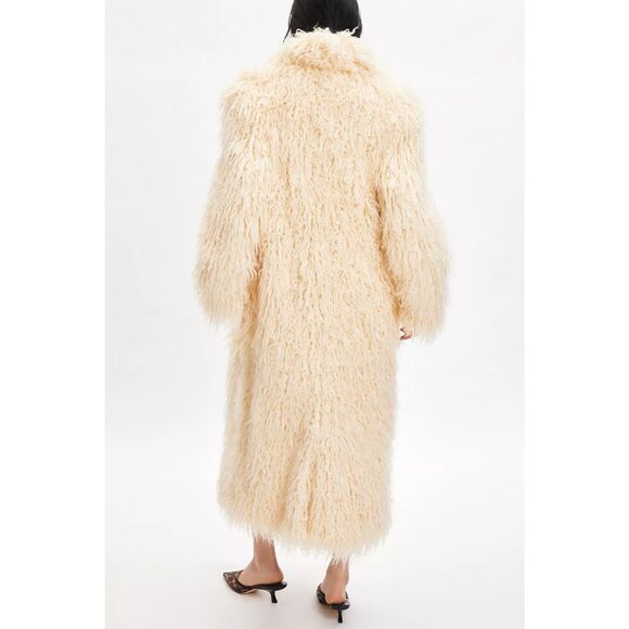 New Urban Outfitter Kimchi Blue Connor Faux Fur Longline Coat size SP - Picture 4 of 8